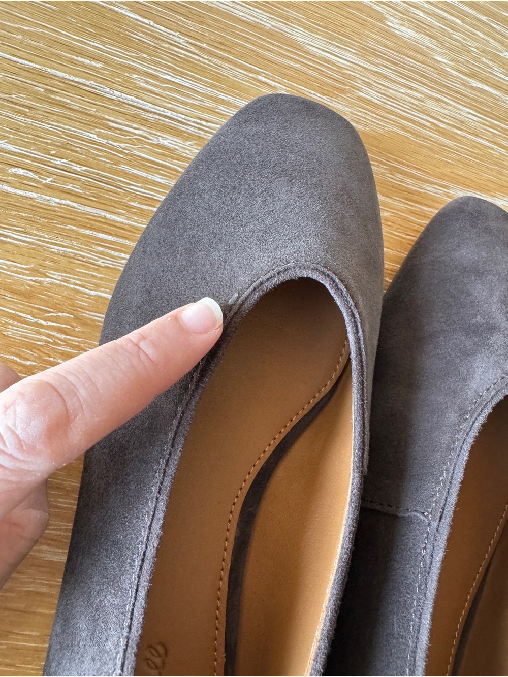 MADEWELL Women's The Mylie Ballet Flat in Dark Carob Suede Size 6.5 🚨SEE NOTES - Picture 15 of 16